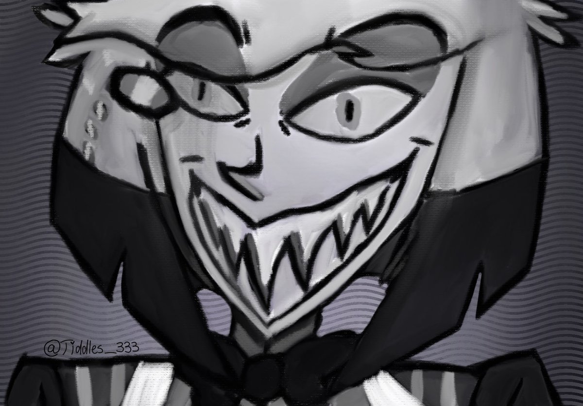 Tiddles_333's tweet image. Wanted to try a different brush and basically only did one layer  (apart from the background) 🦌📻❤️ 

#HazbinHotelAlastor #AlastorHazbinHotel #Alastor