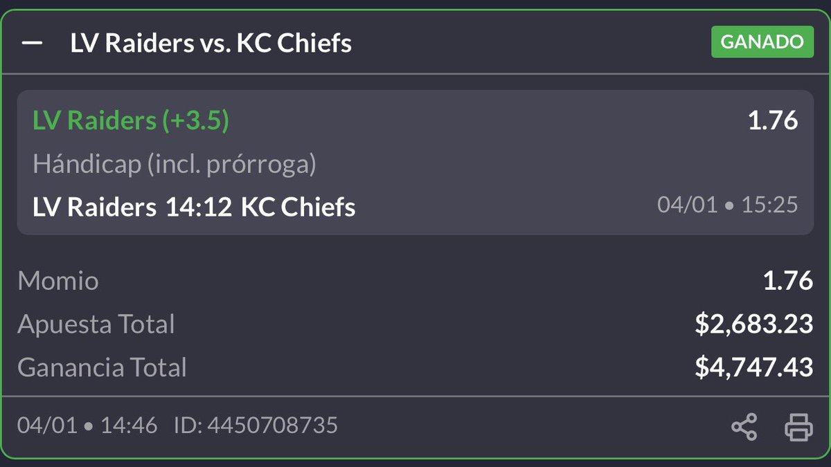 PicksPicks5's tweet image. VAAAAAMOOOSS!!! 🪜🔥

Escalera express de domingo todo un éxito, ganamos el paso 4 ✅✅

✅Paso 1: Fiorentina ML
✅Paso 2: AA Lorient Vs Metz 
✅Paso 3: Giants +3.5
✅Paso 4: Raiders +3.5 
Paso 5: SNF Steelers Vs Ravens

💰 SUPER DOMINGO 💰 de reto Escalera Express 🔥

VAMOS