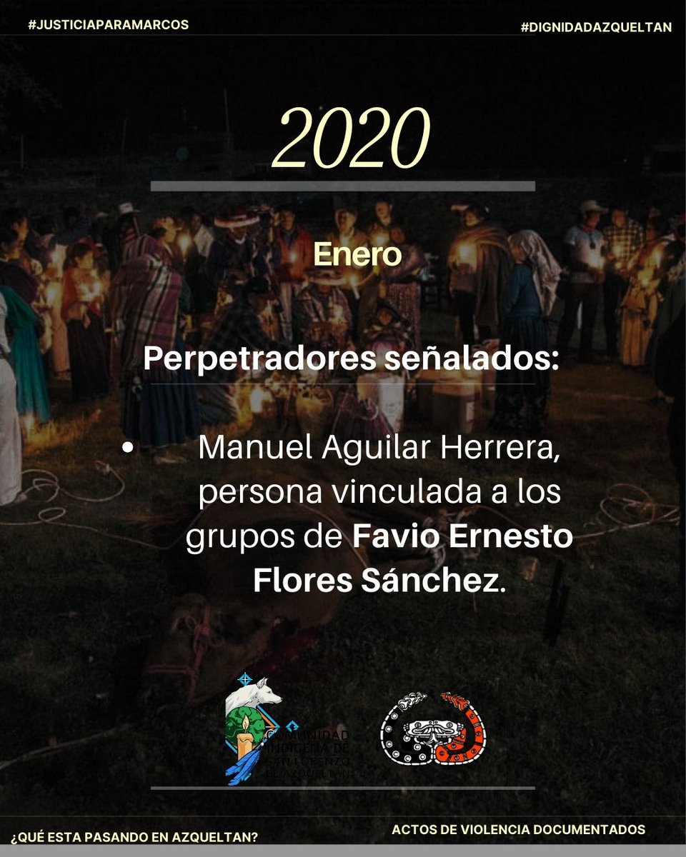 Así mismo se han dado una serie de daños a la posesión de comuneros, acompañado de amenazas constantes, y acciones directas como ha sido la destrucción de cercos comunales, que delimitan la posesión por parte de comuneros.
#JusticiaparaMarcos #DignidadAzqueltan