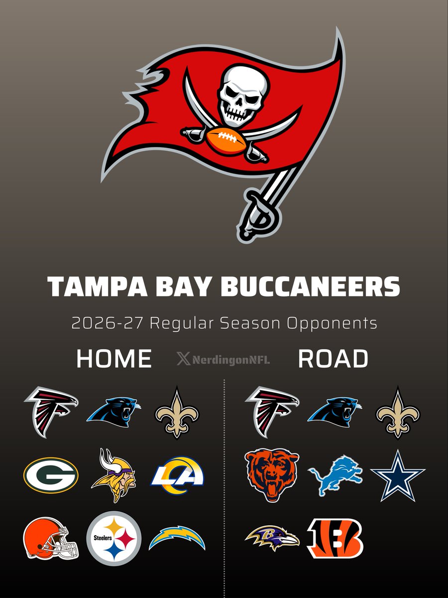 Next season’s opponents for the Buccaneers
