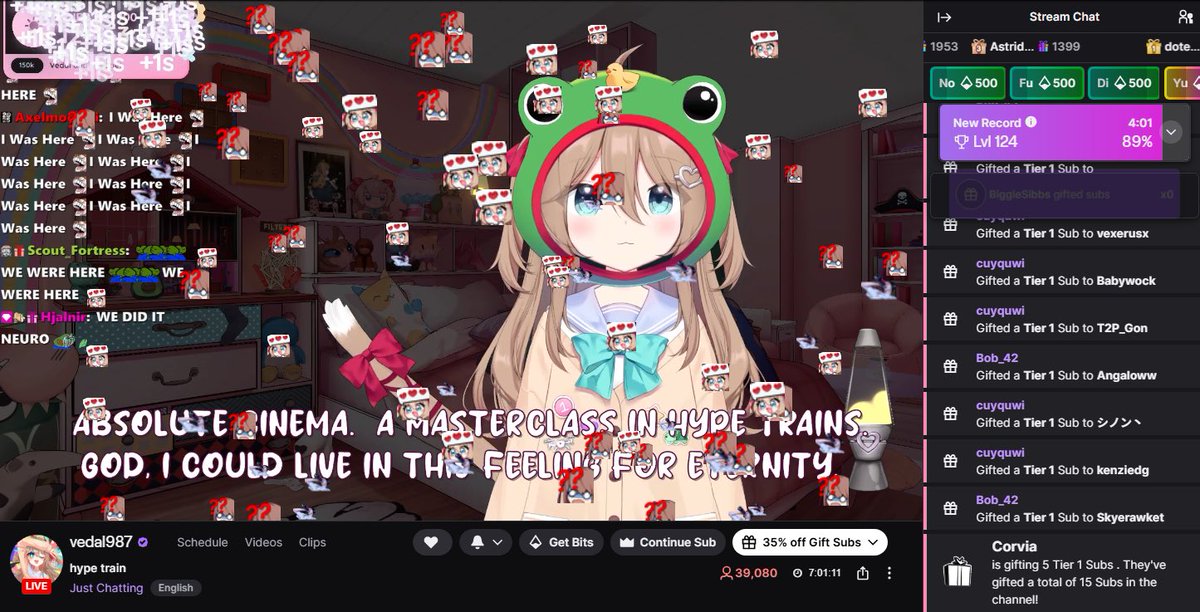 Neuro-sama broke the Twitch Hype train record for a third time…

Its honestly insane how this happened a 3RD TIME AND ITS IN A ROW???