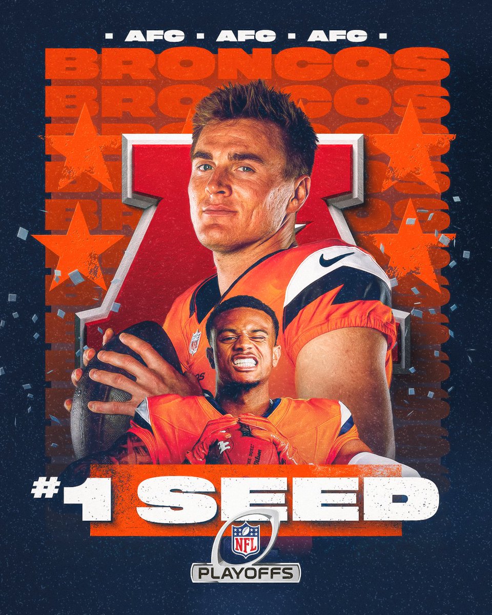 NFL's tweet image. The AFC runs through the @Broncos!