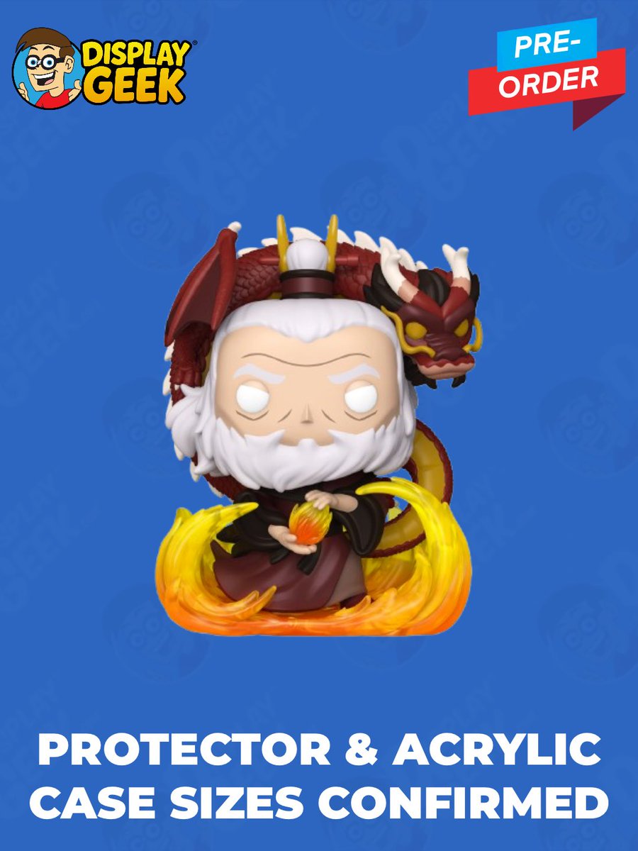 DisplayGeek's tweet photo. Protector size confirmed and available for pre-order: Pop! Digital Avatar Roku with Dragon (Now in 0.60mm Protector* OR 3mm Custom Acrylic Case!)
*(ETA Late-January π¦ Acrylic Case available now!)
#DisplayGeek #Funko #PopDigital #Nickelodeon #Avatar https://t.co/h32bnou9lv