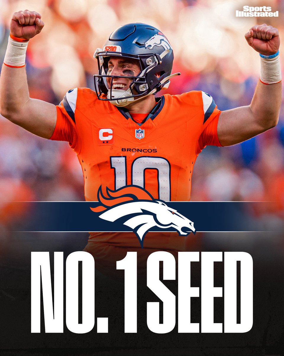 SInow's tweet photo. BRONCOS SECURE THE NO. 1 SEED IN THE AFC❗ https://t.co/X7ZNOchnre