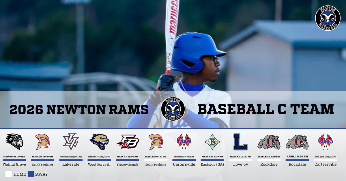 NewtonramsBase's tweet image. The wait is over.
Varsity, Junior Varsity and C Team schedules are live.