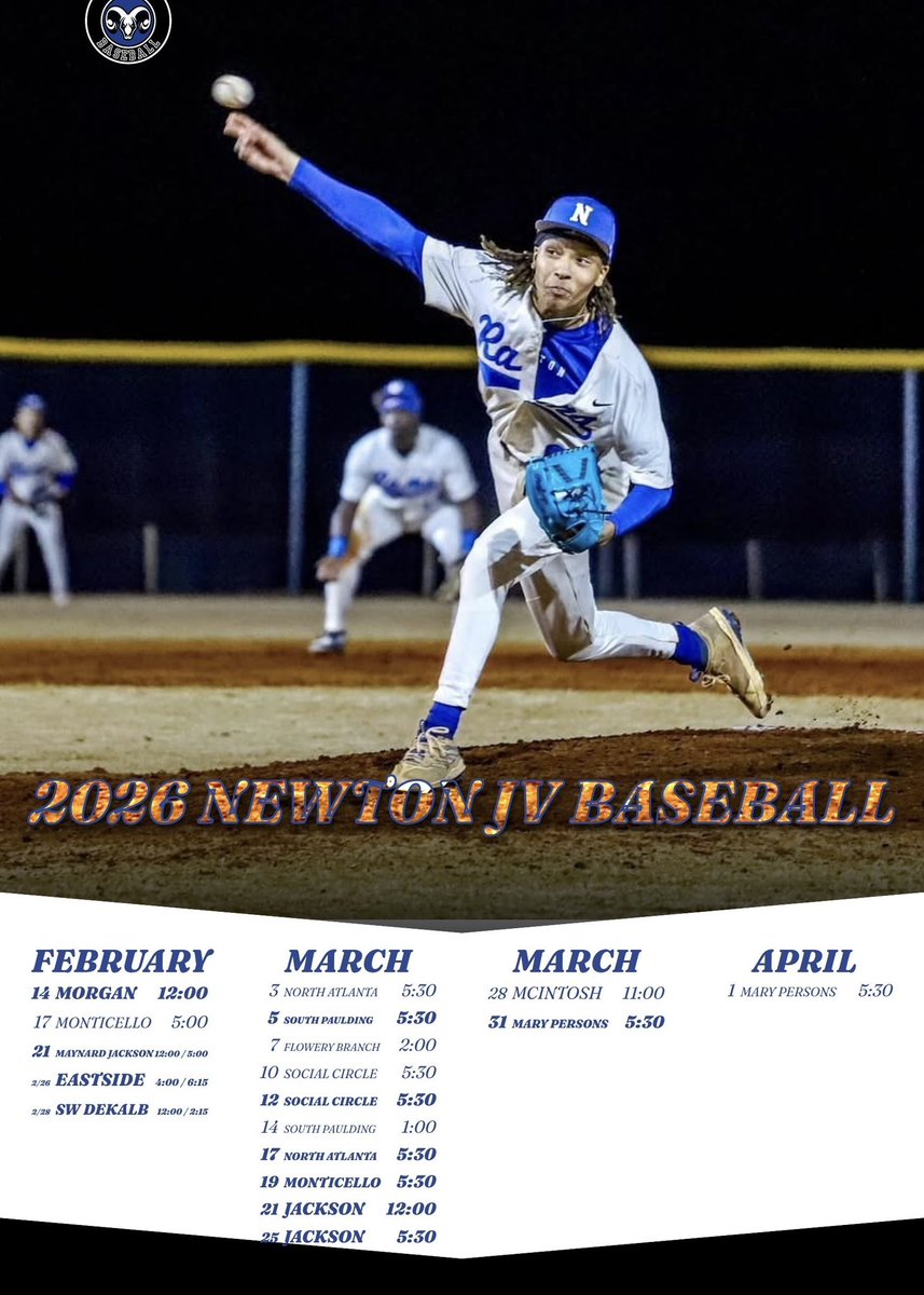 NewtonramsBase's tweet image. The wait is over.
Varsity, Junior Varsity and C Team schedules are live.
