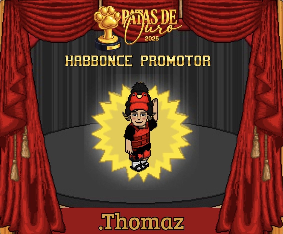 🏆 Patas de Ouro - Habbonce Promotor

O Habbonce que mais promoveu os jogos de nossa promotoria para a comunidade do Habblet Hotel foi:

1º .Thomaz (33.3%)

Parabéns pela Conquista!

#PatasdeOuro