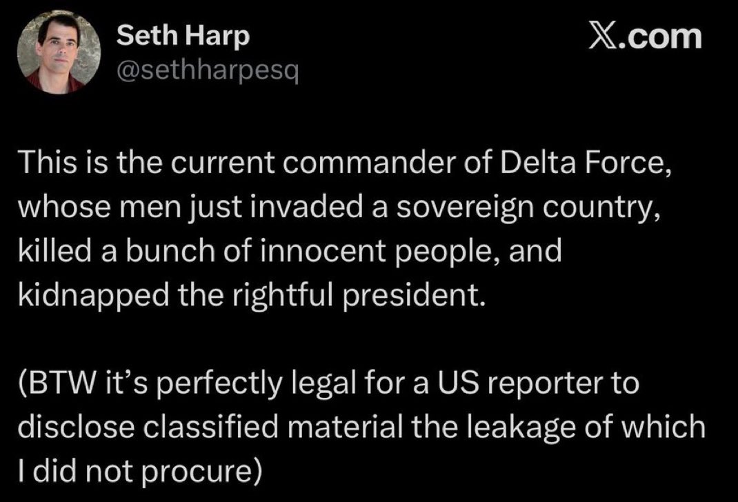 DrewPavlou's tweet photo. I hope American authorities arrest @sethharpesq for trying to get serving American special forces troops murdered by foreign adversaries.

Literal treason. https://t.co/ePYqmmcPc6
