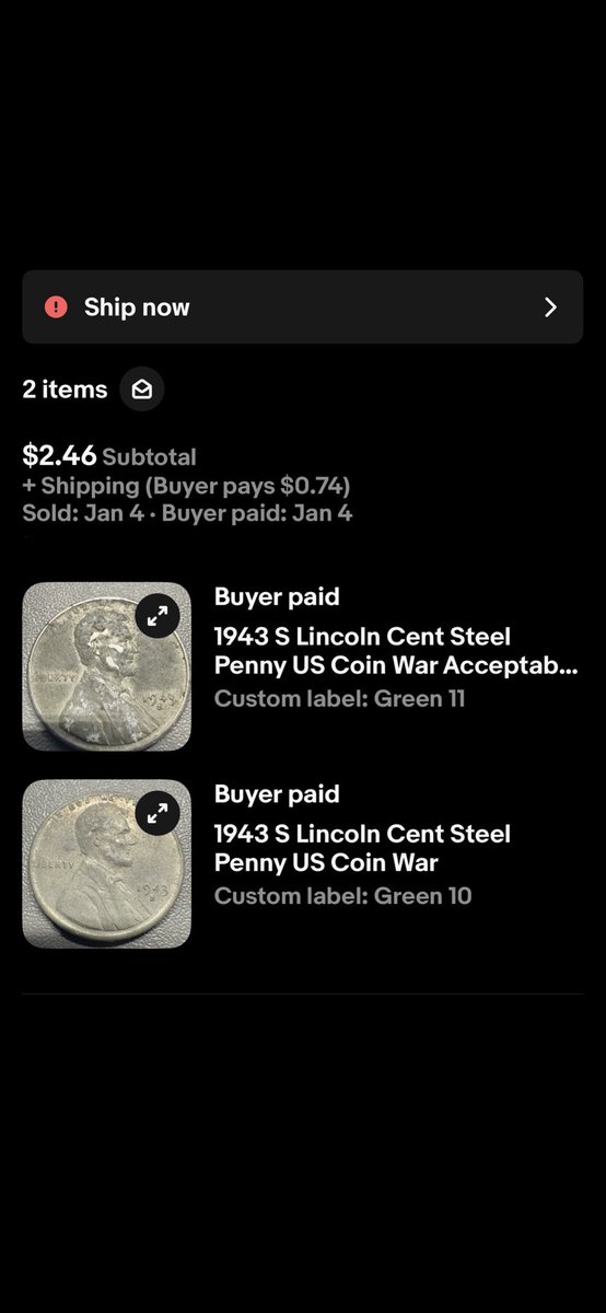 TwistedChEvil's tweet photo. Sold on eBay 2 pennies for $2.46 #reseller https://t.co/cjTURi1D5s