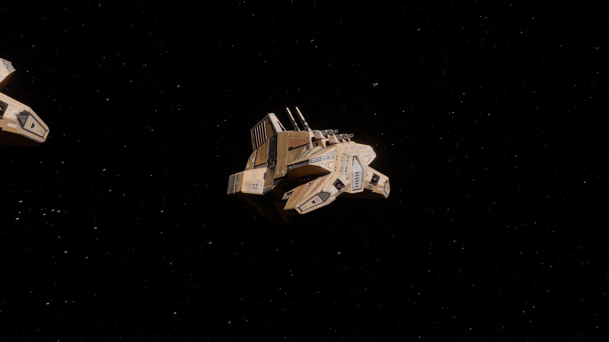 venturepictures's tweet image. So some absolute madlad has done an insane model of a Homeworld destroyer and it was FREE to use! 

Finally. 

I can now do some Homeworld animations! 

Step 1: add exhaust plume. 

#homeworld #scifi 

Link to model : sketchfab.com/3d-models/home…
