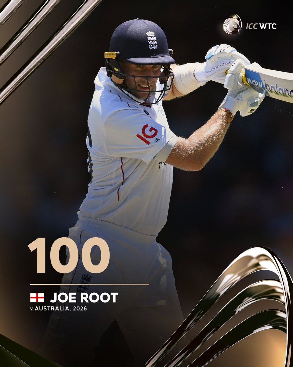 #Ashes2025
#WTC

Test century No.41 for Joe Root 💯
First test century of 2026 

GOAT of modern-day test cricket.