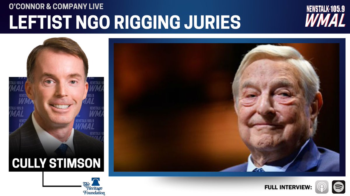 ICYMI: @CullyStimson joined WMAL to discuss a Soros-funded NGO teaching residents how to sneak onto juries and rig trials

FULL INTERVIEW: omny.fm/shows/oconnor-…
