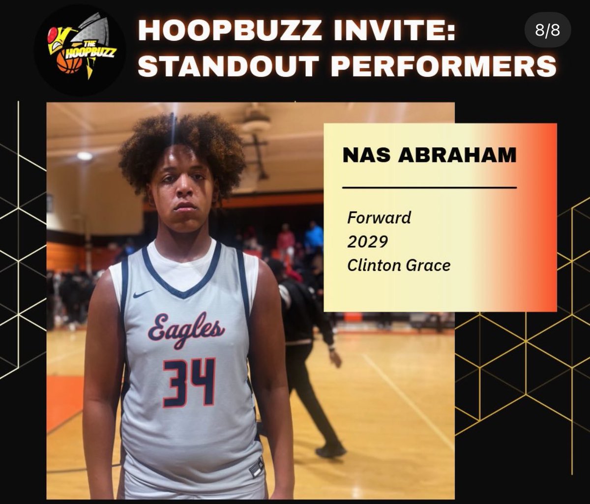 NewWorldAAU's tweet image. 29’ Nas Abraham 6’9 (@thenasabraham) had a good showing this past weekend been identified as standout performers in @hoopbuzzhundred event 

@ColbyGHoops @pr0ia @247recruiting @On3sports @SLAM_HS