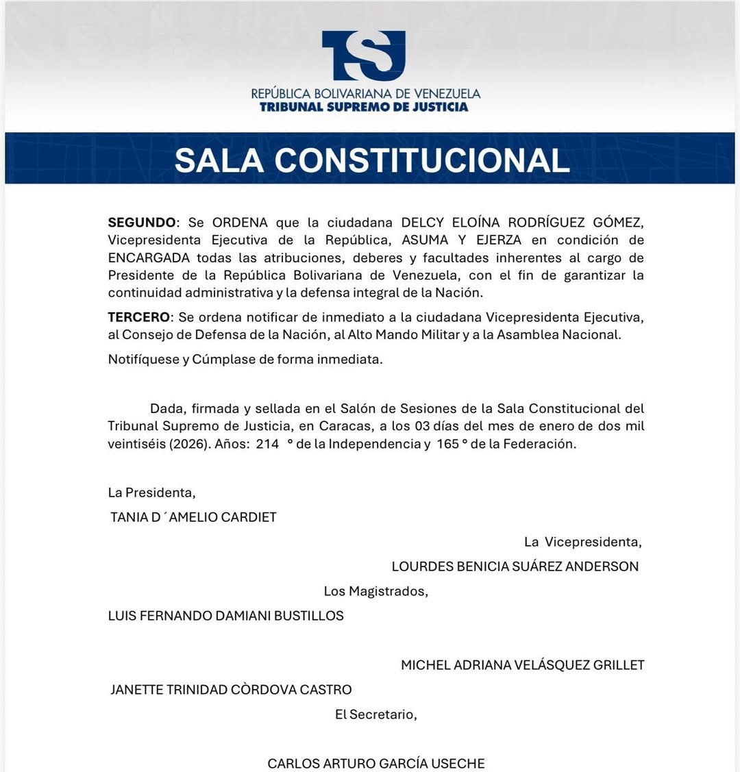 taniadamelio's tweet photo. DECISIÓN  DE LA SALA CONSTITUCIONAL . https://t.co/UbeRbYVZNh