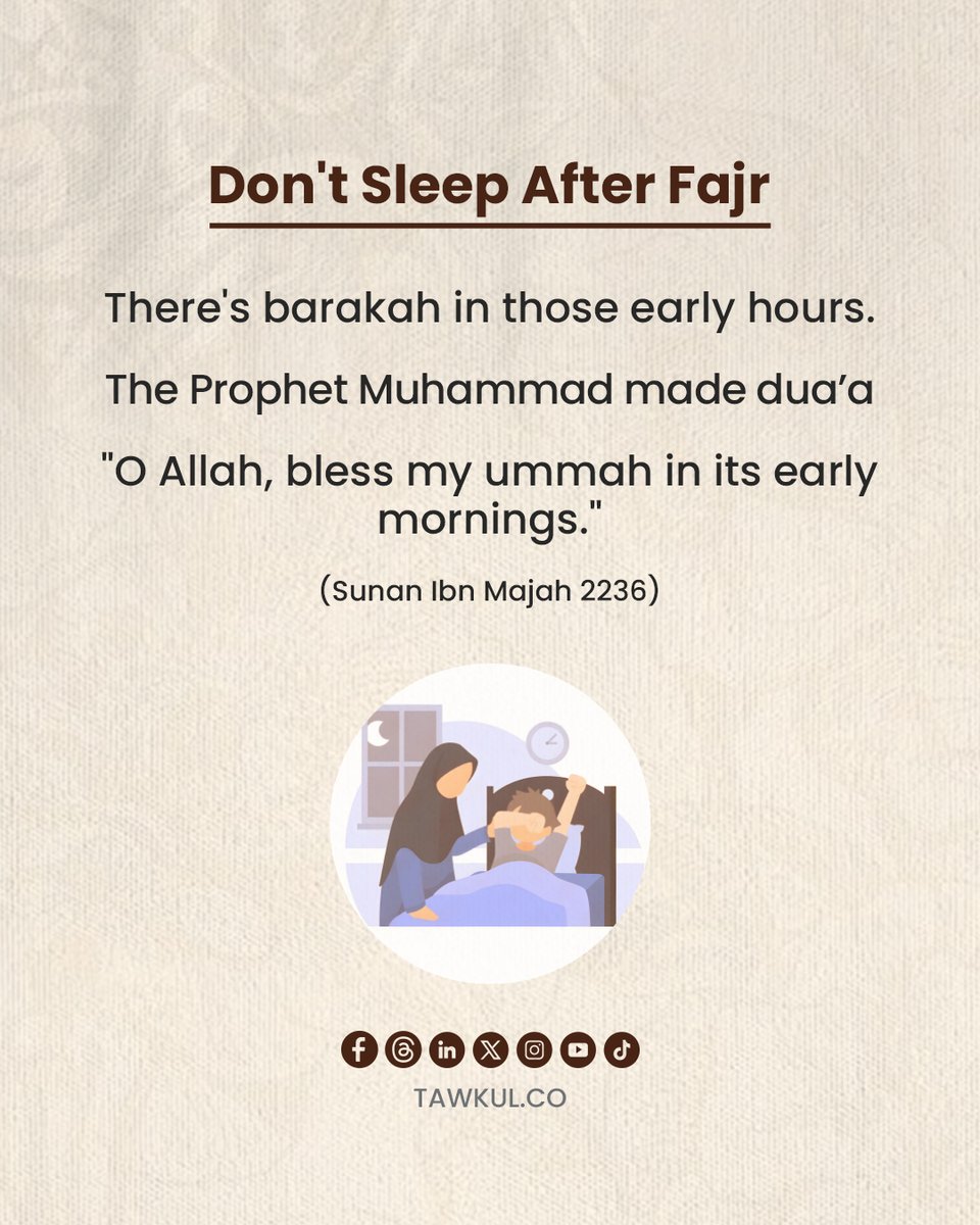 Tawakulco's tweet image. Don’t miss the hours after Fajr moments filled with barakah, clarity and opened doors of sustenance Start early and you’ll find goodness ahead of you.

#FajrBlessings #MorningBarakah #Tawakul