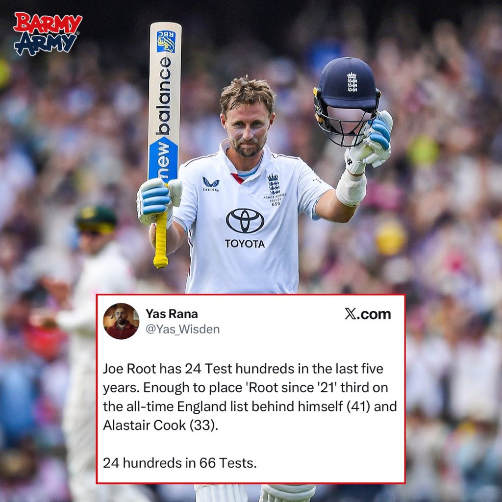 TheBarmyArmy's tweet image. This is bonkers 🤯

Joe Root. Different Gravy. 

#Ashes
