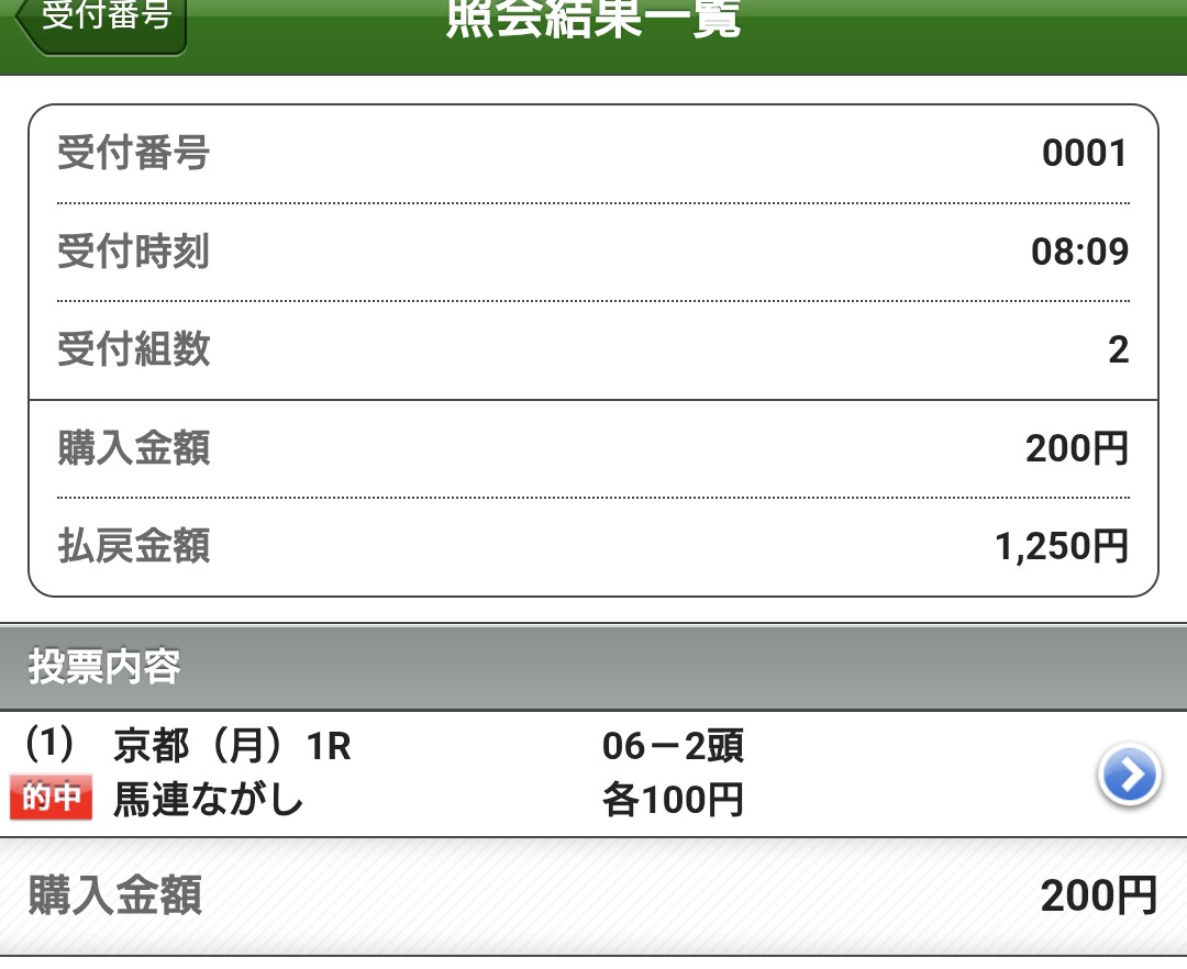 競馬 #京都競馬場1R #3歳未勝利2026 今年最初の馬券が初的中しました