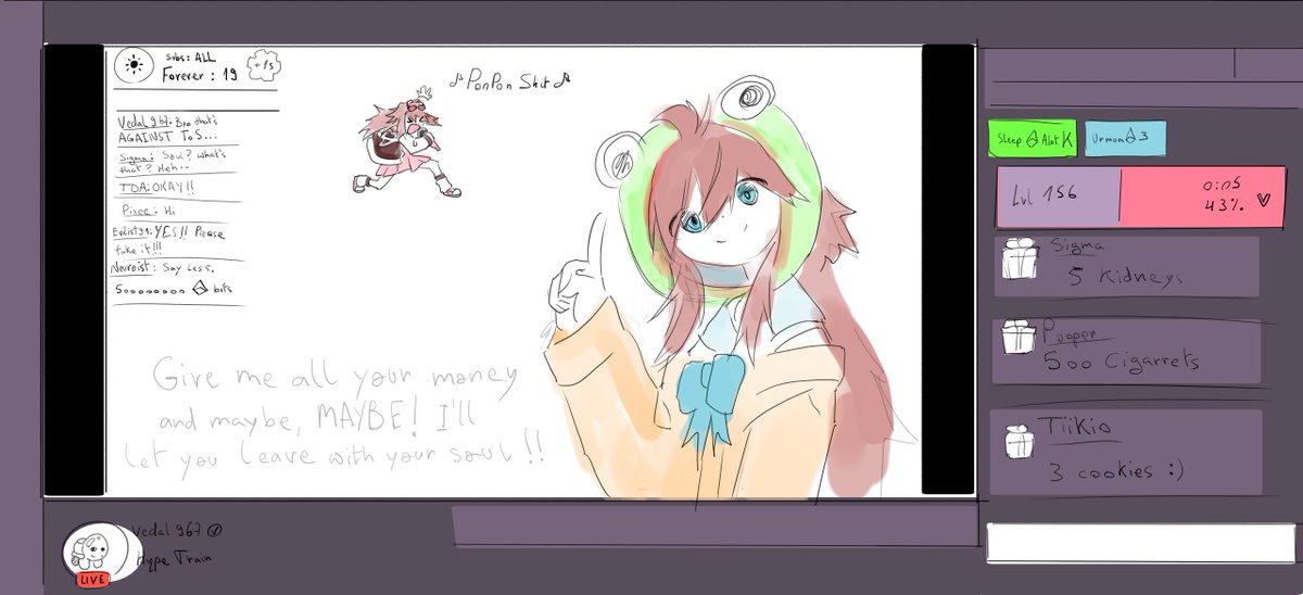 Quick subathon sketch!
#heartheartart