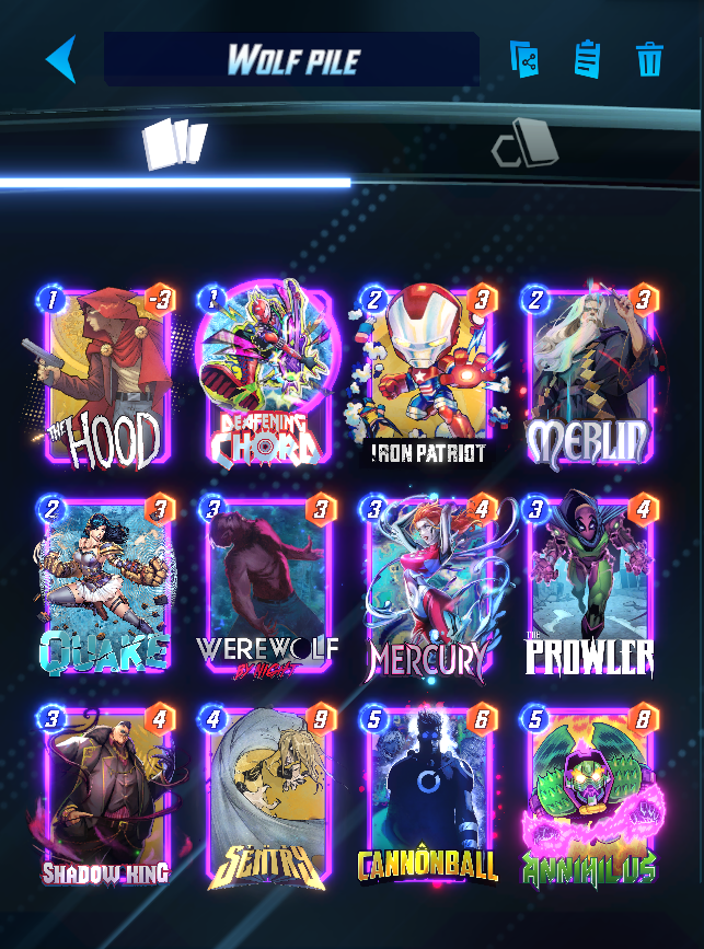 KMBestMS's tweet image. It's Sunday, you know what that means! KMBest @MARVELSNAP Top Decks Day!

Midrange is mostly figured out - it's small move decks and Wolf Pile decks. 

Ramp remains elite, while the combo archetype is either Nimrod or Maverick depending on how you define combo!