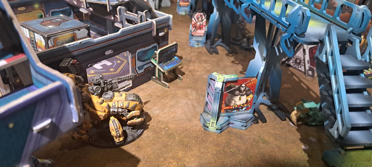 HCMCityInfinty's tweet photo. 2v2 infinity game. 6x4 board. Fun community game. Team religious (Military orders &amp; Haqq) vs Team Bad guys (Nomads &amp; Combined). Playing VaulSC Neural net with 12 objectives. Came down to last turn. Last order. 50/50 coin flip game.  #infinitythegame #tabletopgames https://t.co/KSzdESJdl7