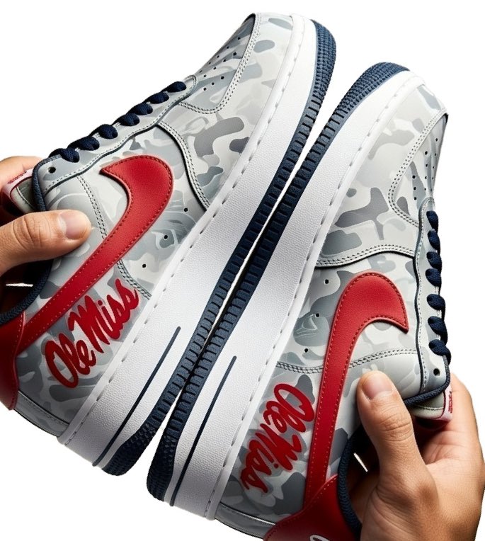 Custom NIKE AF1’s for the Ole Miss Rebels upcoming Fiesta Bowl appearance.

Click on the link in our profile to order yours today!

@olemiss @olemissfans @olemissathletics @olemissfb <a href="/barstoolsports/">Barstool Sports</a> @barstoololemiss @nike #custom #customshoes #fyp #custommade #x #art #design