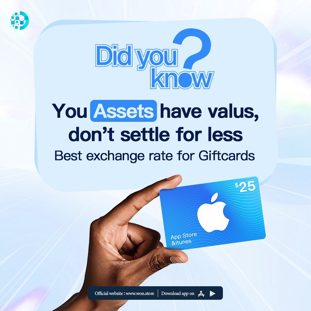 WonSellGiftCard's tweet photo. 🤨  Why did someone else get more Naira than you with the same $25 gift card?

Perhaps they simply used Won… the best exchange rate, no compromises! 😉

🔄🔄🔄https://t.co/9O7Y26uI4b https://t.co/WlyabpTV2N