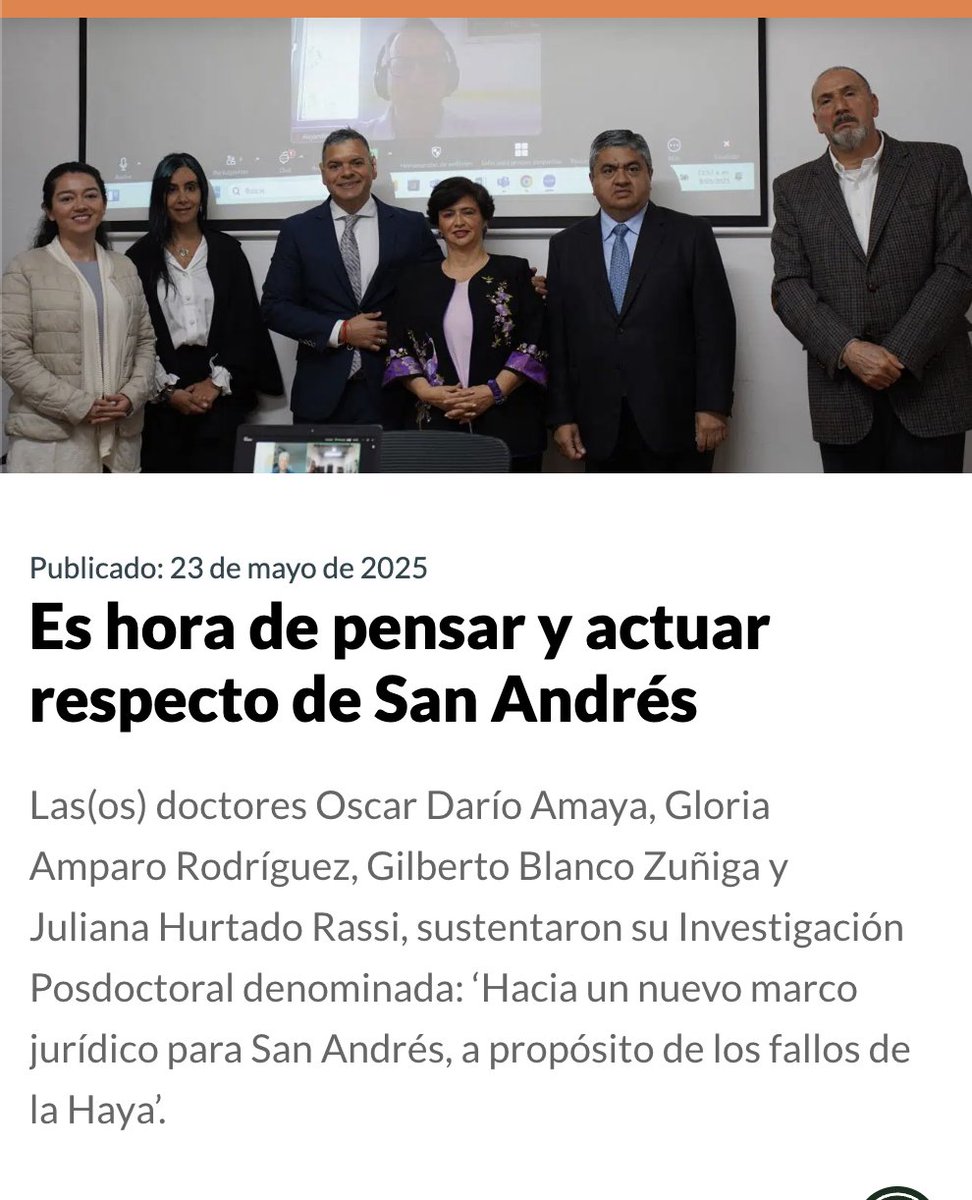 🟢 Es hora de pensar y actuar respecto de San Andrés.
Un aporte académico que será base fundamental para las(os) tomadoras(es) de decisiones, así como para los habitantes y autoridades del Archipiélago.

uexternado.edu.co/derecho/es-hor… 
<a href="/UExternado/">U.Externado</a>