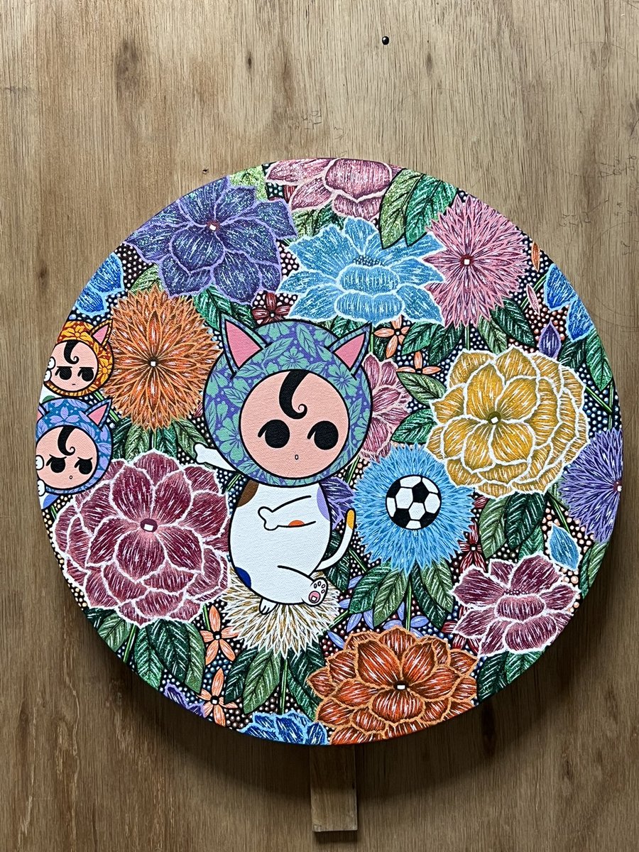 この絵やっとキャンバステープ巻き直せた。
#絵描きさんと繋がりたい 
#イラスト好きさんと繋がりたい