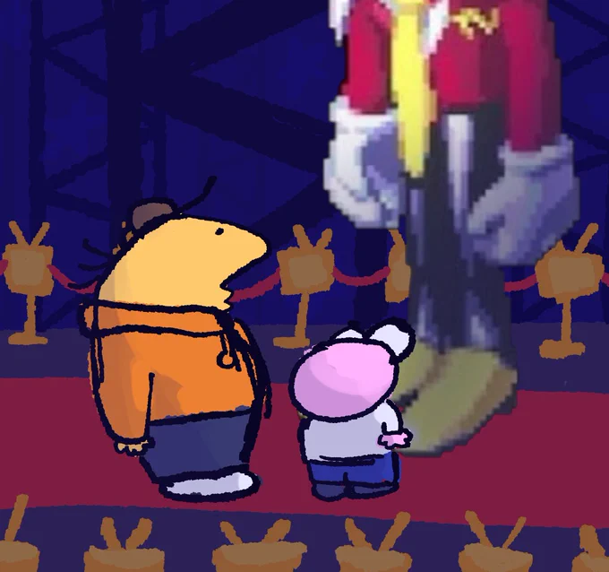 The smiling friends find a dark fountain 