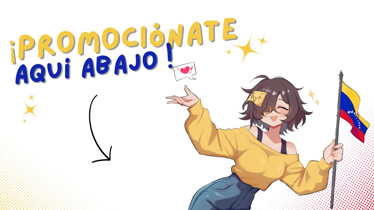 cherrypunpun__'s tweet image. ¡Hola, mutual o compatriota venezolano! 🇻🇪

Aprovecha este espacio para promocionarte y dar a conocer tu trabajo. No importa si eres artista, animador, escritor, vtuber o creador de cualquier tipo, ¡Deja tu trabajo aquí abajo para apoyarte!