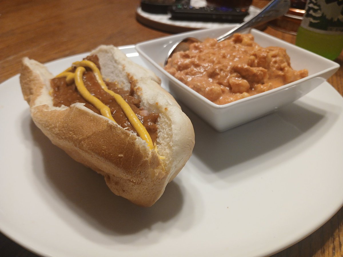 Another night of Tony Packo's at home. I made chili cheese dogs &amp; chicken paprikash. I also made some salted caramel mocha fudge that's chilling in the fridge. #LetsEat #PhoneEatsFirst