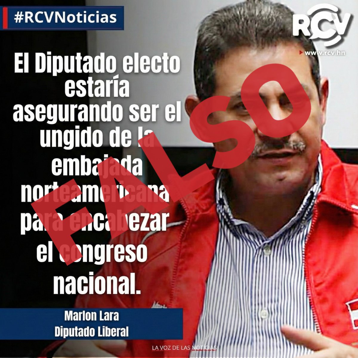 Es completamente falso que la embajada americana le haya dado la cabeza del congreso nacional a Marlon Lara. Esto es para hacer caer los nuevos.