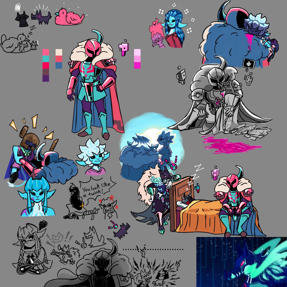Hyper light drifter doodles, plus Guardian design. I've been thinking about them lately. The potential found family trio, along with not seeing much fanart about the guardian's family. Still kinda unsure about the drifter's face, but we'll see.
#Hyperlightdrifter