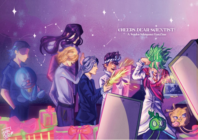 dandd_star's tweet image. 🎉Cheers, Dear Scientist! Is HERE🎉
The unofficial Free Fanzine for Senku's birthday is finally finished and as well ready to be seen! Thanks so much for every artist, cosplayer and merch artist that participated! 

Enjoy! 🎂🎉
shorturl.at/uHxka 
#CDS_ASenkuBDayZine #dcst