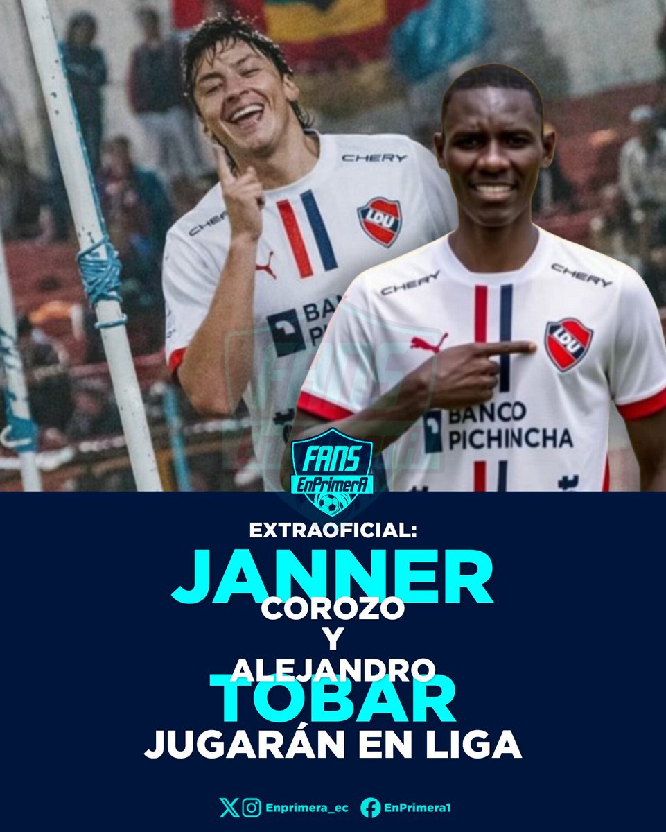 enprimera_ec's tweet photo. ¡LLEGARON DOS REYES MAGOS! 👑👑👑

Janner Corozo 🏹 y Alejandro Tobar jugarán en Liga de Quito ⚪️🔴 para la temporada 2026. Está todo arreglado.

Estado: Falta la firma en ambos casos. https://t.co/xEXdQHJfiR