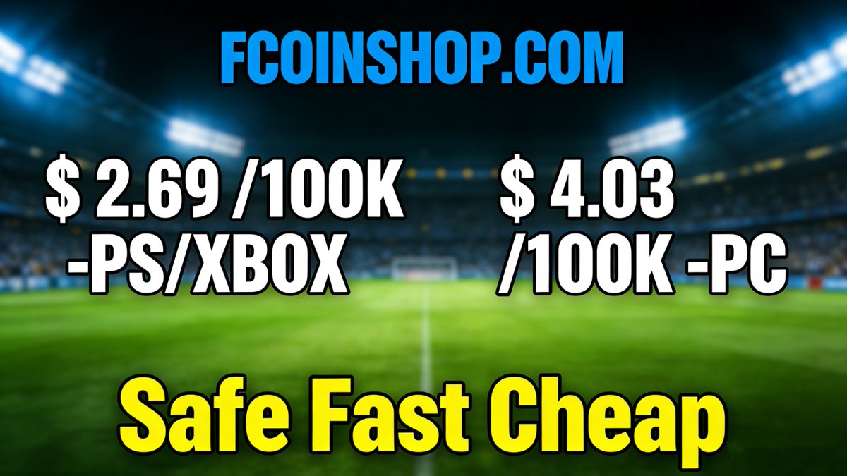 FCOINSHOP's tweet photo. ���Here is the #FC26 Coins Price Dropped! 
✅$ 2.69 /100K - PS/XBOX 
✅$ 4.03 /100K - PC 
Buy the Safe FC26 FUT Coins at FCOINSHOP！Build Your Dream Team!   

Get Your Coins 👉https://t.co/VsaMQpRtnJ

#buycoins #FUTCoins #EAFC26COINS #FC26COINS https://t.co/KPBW5W6J51