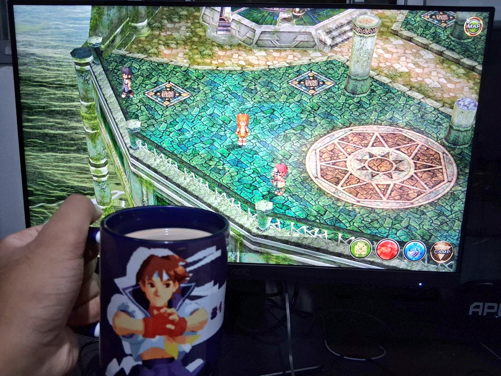 Passei boa parte do dia jogando Trails in The Sky e até que esse jogo tá me conquistando