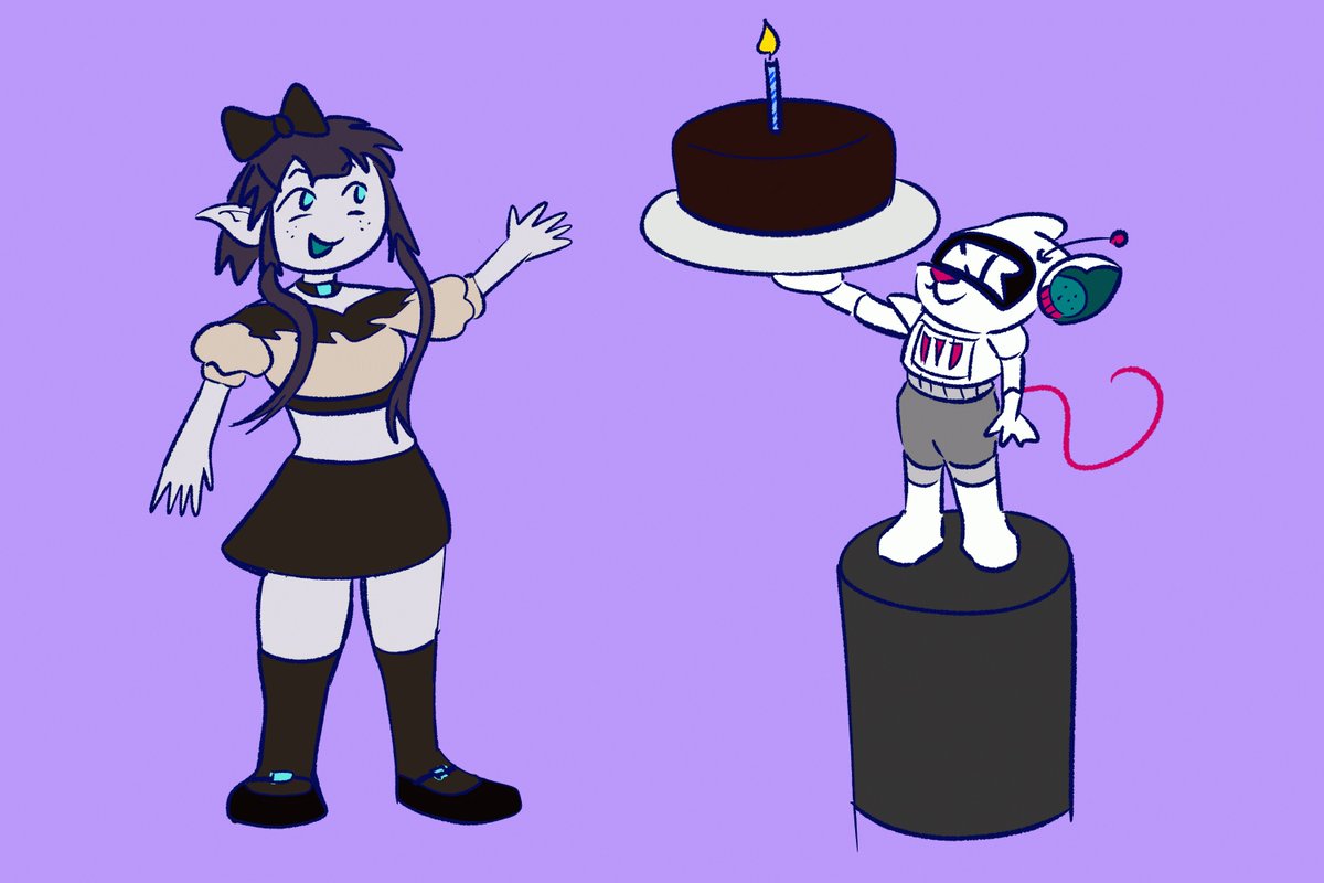 Happy new year everyone, even if a bit late now to say it but still- Hopefully this year will be a good one for once after 2025 QwQ
And also thank you so much <a href="/andrainieri98/">Andrea Rainieri</a> for this drawing for my bday, I love it so much 😭✨