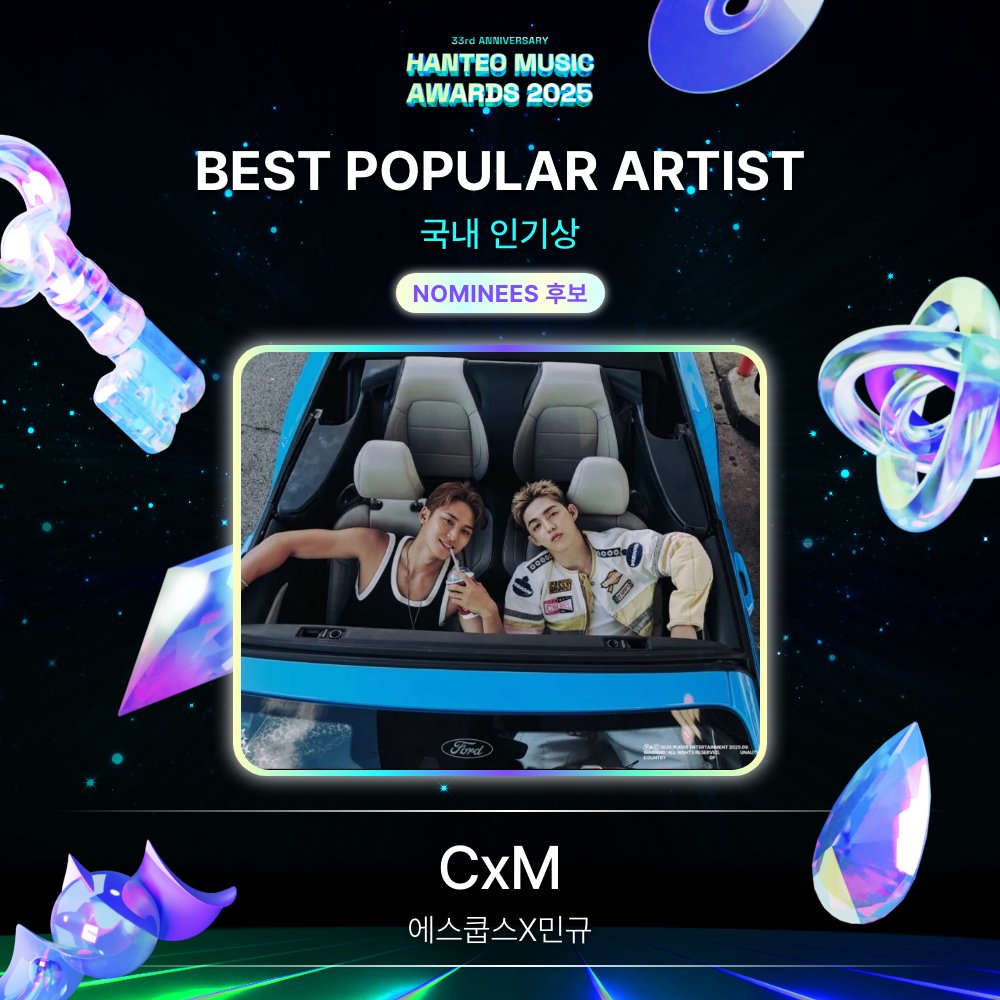 #HMA2025 #한터뮤직어워즈2025
#HanteoMusicAwards2025 

📢후보자 공개 Nominees Announcement
🏆 #인기상 #POPULARITYAWARD

#CxM #에스쿱스X민규
<a href="/pledis_17/">세븐틴(SEVENTEEN)</a>

🗓️Round 1 : 1/5 ~ 1/14 (KST)
🗓️Round 2 : 1/16 ~ 1/25 (KST)
🗓️Round 3 : 1/27 ~ 2/7 (KST)