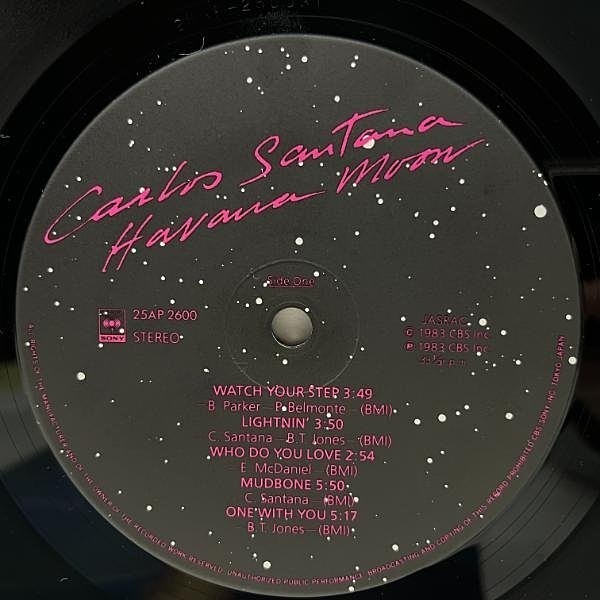 極美盤!! w/掛け帯 '83年 初版 国内Orig. CARLOS SANTANA Havana Moon