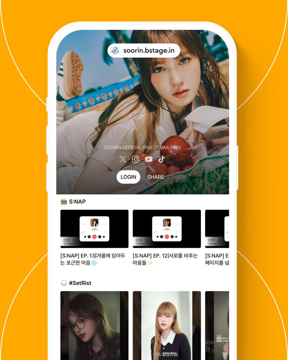 bstage_'s tweet photo. 📢 SOORIN is on b.stage!
🔗 https://t.co/lKEcZS8tmy

수린의 공식 멤버십 모집을 시작합니다 💎

📍 모집 기간: 2026년 1월 5일 (월) 4:00 PM (KST) ~
상시모집
📍 가입처: 수린 비스테이지 SHOP (https://t.co/8QHHQrcV9n)

비스테이지에서 수린의 모든 것을 가장 먼저 만나보세요!

#수린 #SOORIN #비스테이지 #bstage @oneul_ent @SOORIN_official