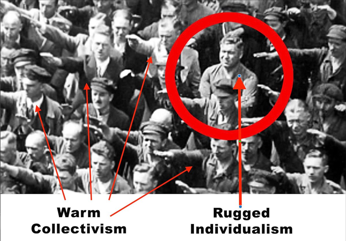 ChuckMonsanto's tweet image. Warm embrace #collectivism 
Be the rugged individual