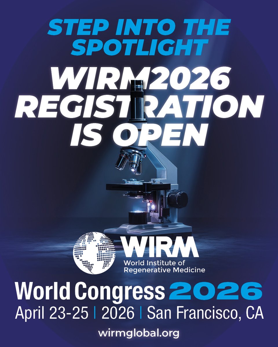 wirmglobal's tweet photo. 🚨 Registration is now open for WIRM World Congress 2026 🚨

Three days. Cutting-edge science. Real clinical impact.

📅 April 23–25, 2026
📍 San Francisco, CA

🎟️ Secure your place today: https://t.co/MEFJvPGMXT

#WIRM #WIRMCongress2026 https://t.co/DyOZ0uj4Rd