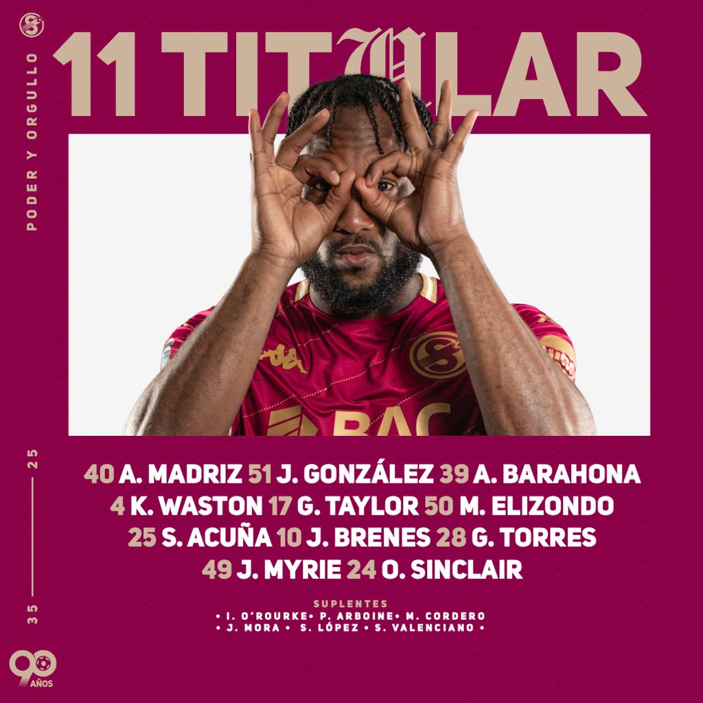 SaprissaOficial's tweet image. Así jugaremos nuestro segundo encuentro 💜✅