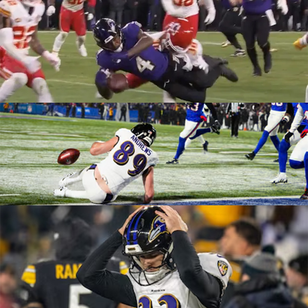 OnyxOdds's tweet image. How Lamar Jackson's season has ended in the last 3 years:

2023: Zay Flowers fumble vs. Chiefs

2024: Mark Andrews drop vs. Bills

2025: Tyler Loop missed FG vs. Steelers

Zero help