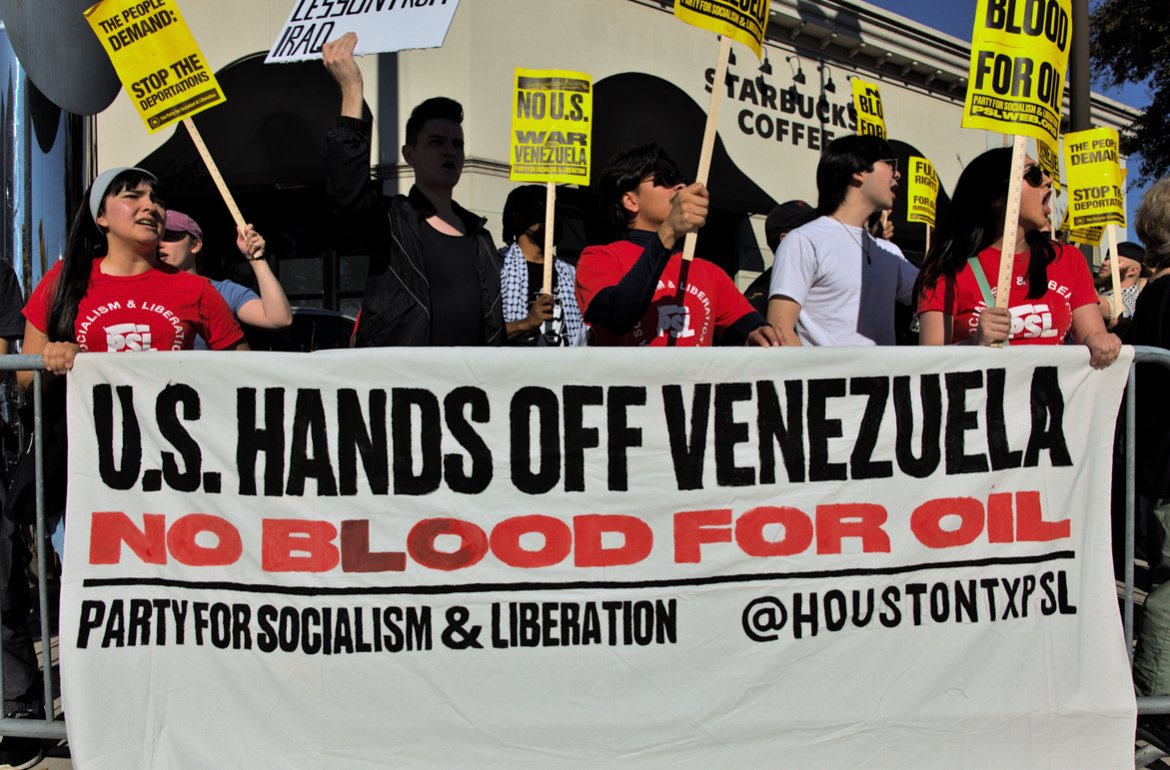 pslnational's tweet image. PSL STATEMENT: No war on Venezuela – we reject the kidnapping of Nicolás Maduro!

The Trump administration has committed a historic and outrageous act of aggression with its assault on Venezuela to abduct the country’s head of state at gunpoint. In the process, the U.S. military…