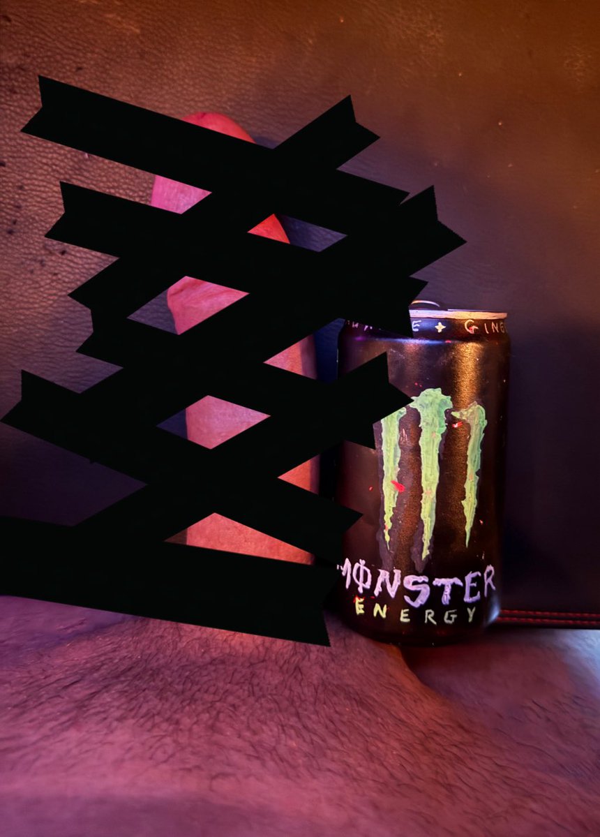 _AudioPhobia's tweet image. Totally normal sized monster can and my huge monster cock that’s obvi way bigger than a normal monster can