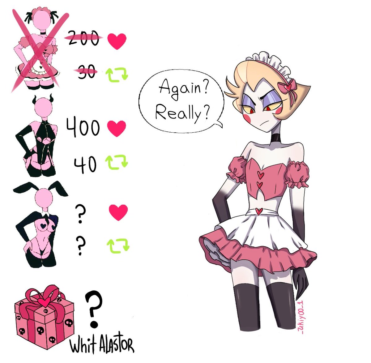 Enthropyst's tweet photo. Siempre me salto el primer paso, con vestido de una nomas jsjsjs , pero si se va cumpliendo el final será un regalito con Alastor también ♡♡♡

#luciferhazbinhotel #lucifer #HazbinHotel https://t.co/TRDQJ1xF6g