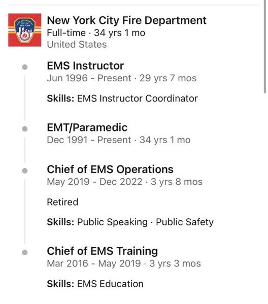 admcrlsn's tweet photo. 10) She has more than 30 years of experience working at FDNY, and headed up EMS, which addresses at least 70% of all calls it receives.

And neither of Eric Adams’ FDNY chief appointees (Robert Tucker and Laura Kavanaugh) were firefighters.

What else you got https://t.co/4c5gt01NGL