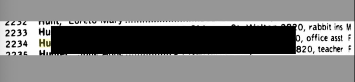 From a 1970s electoral roll.
In another life, I would have liked to grow up to become a rabbit ins.